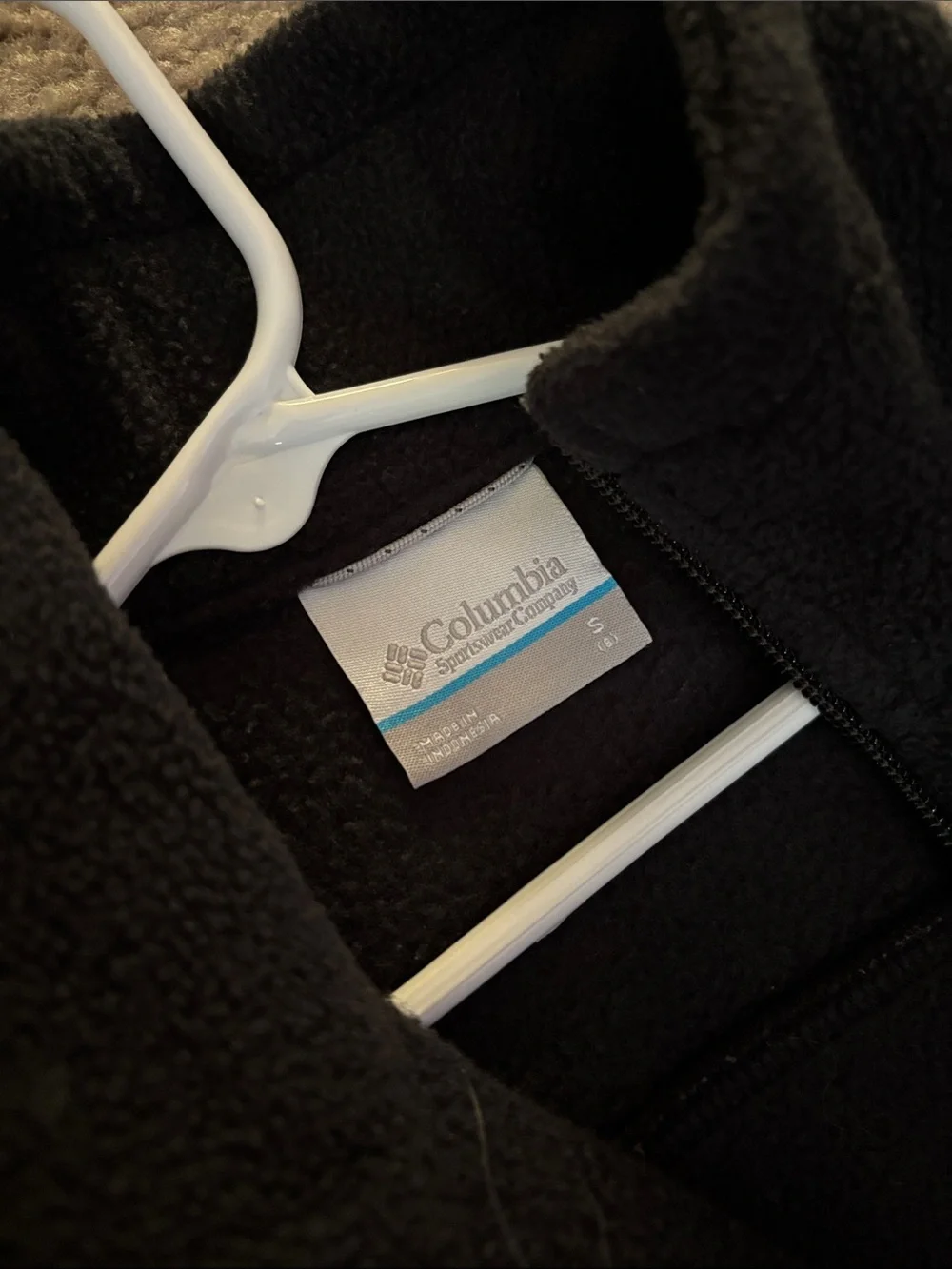 Columbia Black Kids Full-Zip Puffer-Style Fleece Jacket size small (8)
